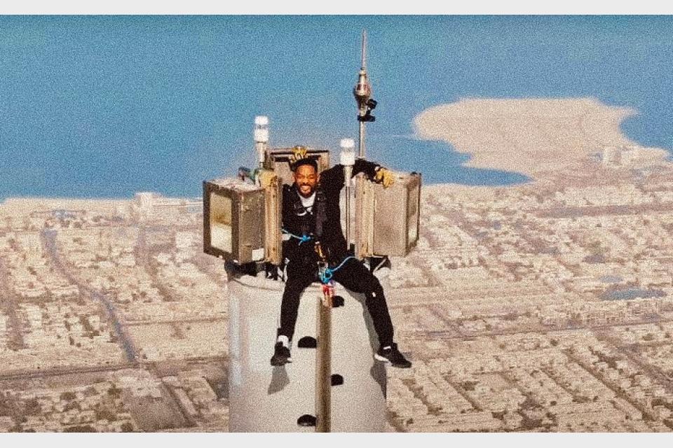 Will Smith, at the age of 53, scales world's tallest building - the Burj Khalifa - just to get some cardio