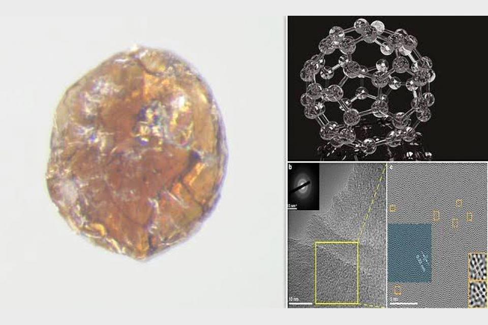 New Ultrahard Diamond Glass Synthesized Using Carbon Buckyballs