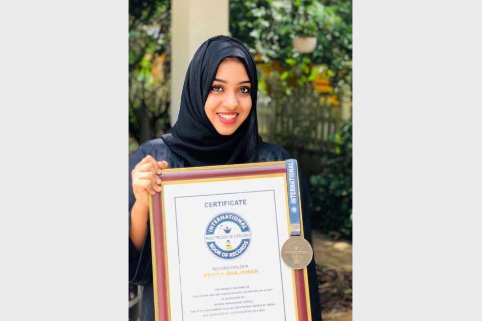 Meet Rehna Shajahan, the Kerala woman who completed 81 online courses in a day to earn world record